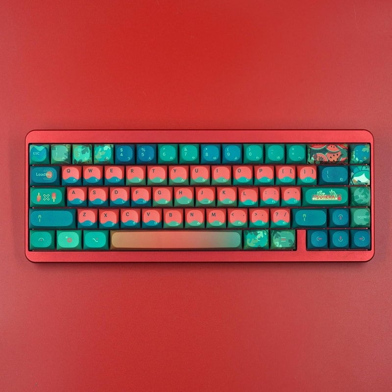 TIMSEKER Watermelon Theme Red and Green Japanese PBT Keycap, Dye Sub Custom MA Profile Keycaps for ANSI Layout Mechanical Gaming Keyboard, 118 Keys - Image 4